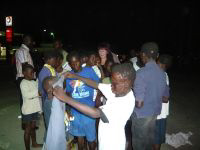 Calabar Street kids getting clothes